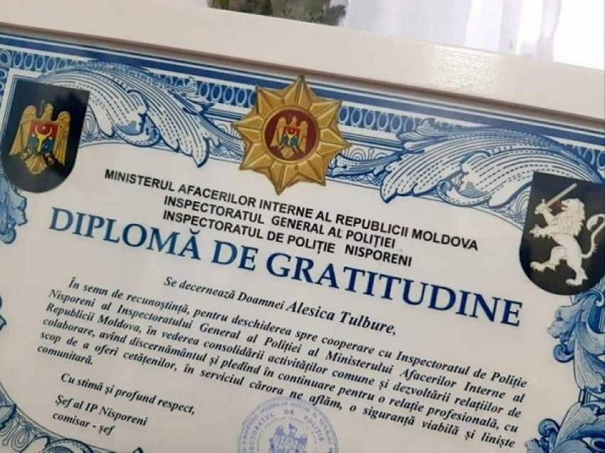 25-летняя девушка из Ниспорен получила диплом с благодарностью от полиции за честность