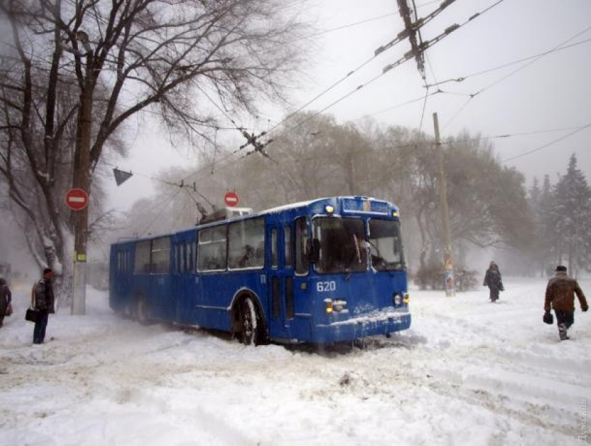 Снежный апокалипсис накрыл Одессу: парализована работа общественного транспорта и аэропорта 