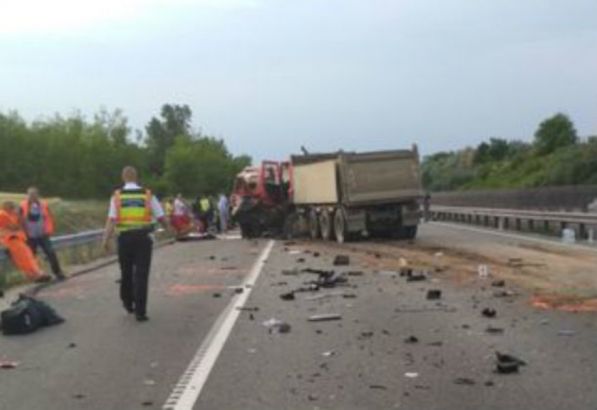 Автокатастрофу, в которой погибли семеро граждан Румынии, снял на видео водитель микроавтобуса