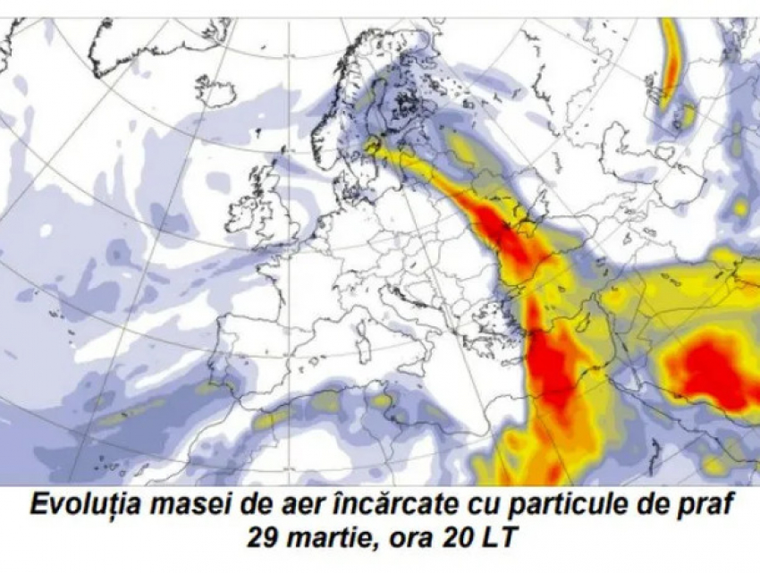 Молдову снова накроет облако пыли из Сахары