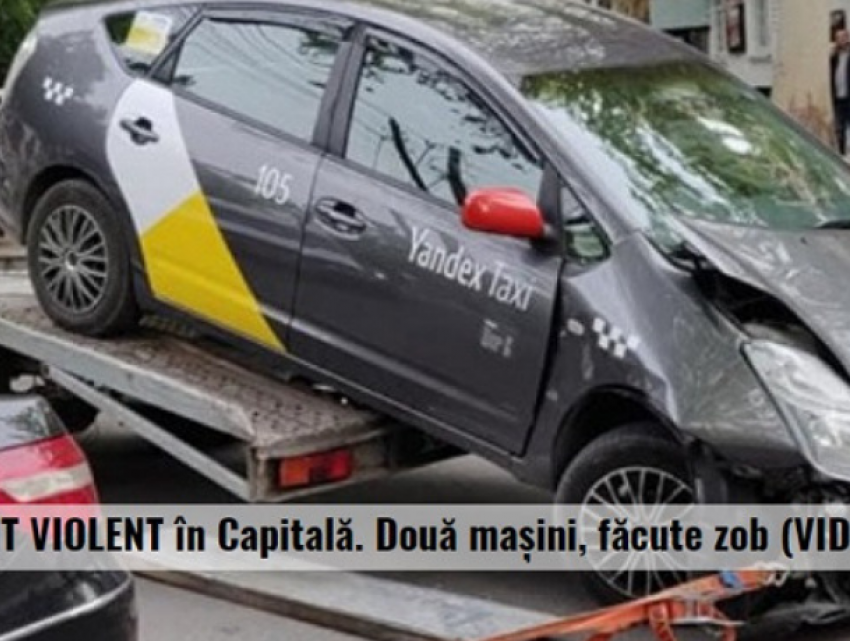 Серьезная авария с участием такси в Кишиневе!