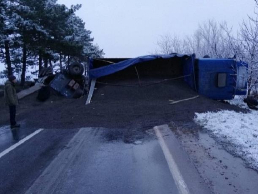 Под Сынжерей из-за семечек полностью заблокирована трасса