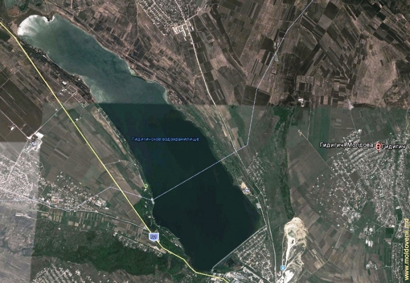 Гидигичское водохранилище на карте Google.jpg